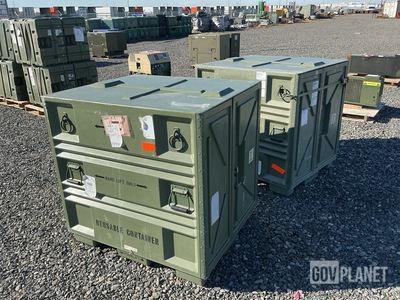 (2) Plastics Research Palcon Pallet Containers
