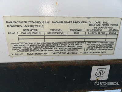 2011 Magnum Pro MLT5080K 9 W Light Tower