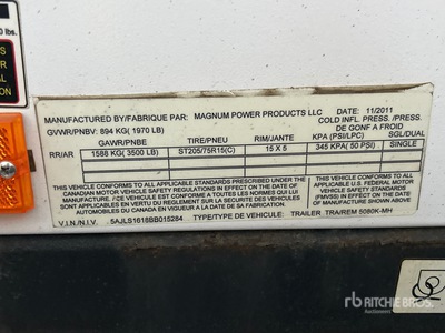 2011 Magnum Pro MLT5080K 9 kW Light Tower