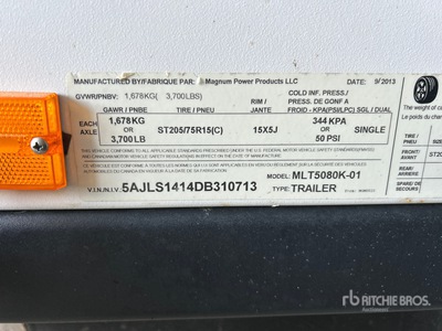 2013 Magnum Pro MLT5080K 8 kW Torre de iluminación