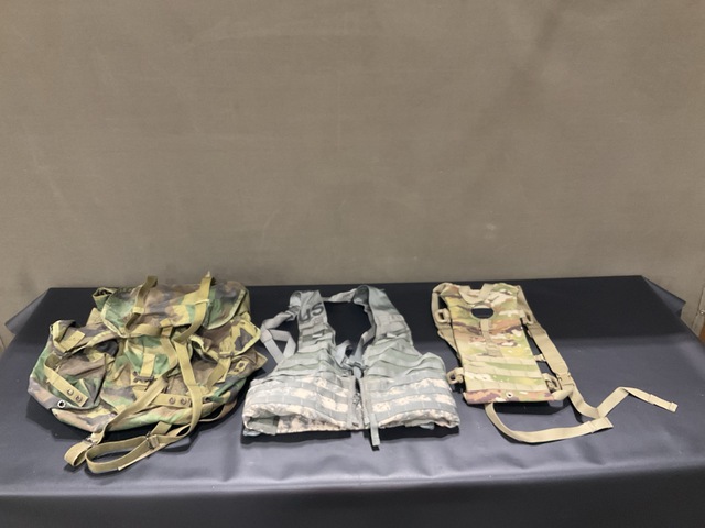 (52) Hydration System Carriers, (19) Fighting Load Carriers & Assorted Items