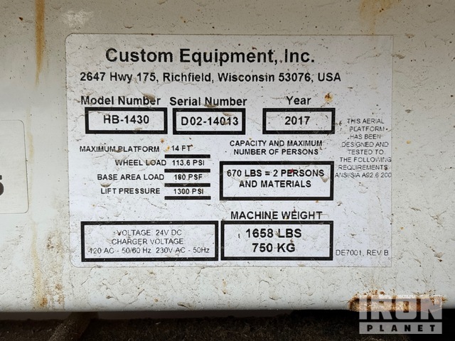 ELEVADOR TIJERA 2017 HYBRID HB1430