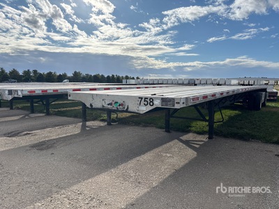 2016 Transcraft 48 ft T/A Spread Axle Flatbed Trailer