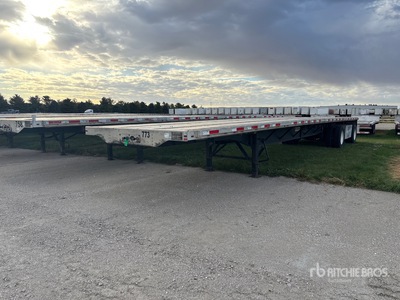 2016 Transcraft 48 ft T/A Spread Axle Flatbed Trailer