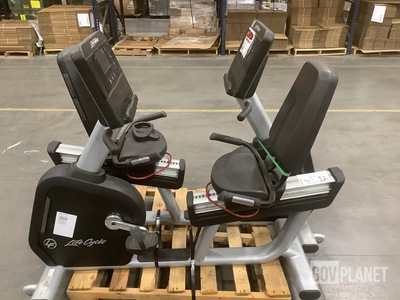 (2) Life Fitness Life Cycle Exercise Bikes