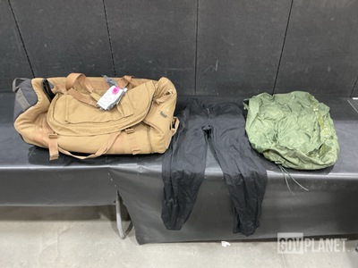 (35) Clothing Bags, (11) Duffel Bags, (4) Smocks & Assorted Items