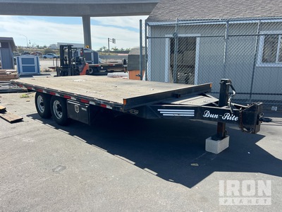 2007 Dun Rite 16 ft T/A Tilt Flatbed Trailer