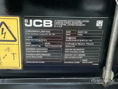 2020 JCB 540-140 Telehandler