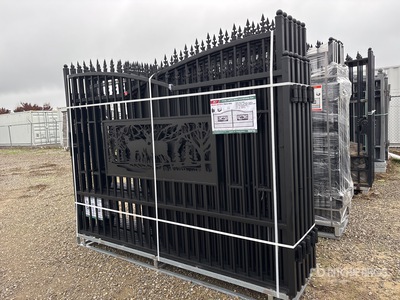 2025 KJ K0720-6 20 ft x 7 ft Heavy Duty 20 ft Bi-Parting Wrought Iron Cancello (Unused)