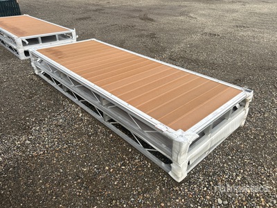 Quantity of (2) 2024 BYT BDF410 4 ft x 10 ft Aluminum Boat Dock Section Kit (Unused)