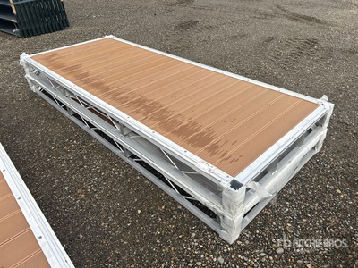 Quantity of (2) 2024 BYT BDF410 4 ft x 10 ft Aluminum Boat Dock Section Kit (Unused)