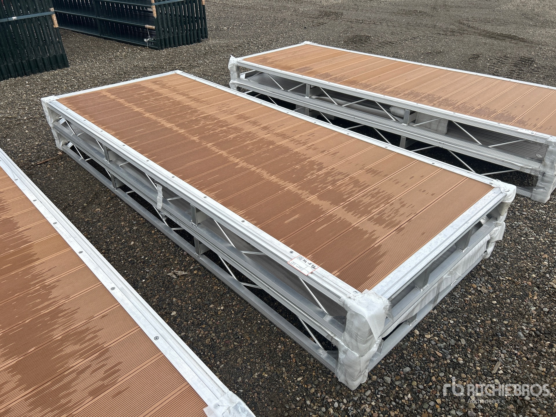 Quantity of (2) 2024 BYT BDF410 4 ft x 10 ft Aluminum Boat Dock Section Kit (Unused)