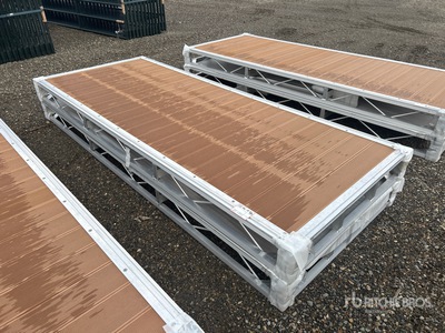 Quantity of (2) 2024 BYT BDF410 4 ft x 10 ft Aluminum Boat Dock Section Kit (Unused)