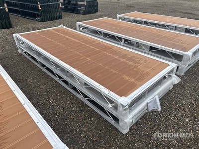 Quantity of (2) 2024 BYT BDF410 4 ft x 10 ft Aluminum Boat Dock Section Kit (Unused)