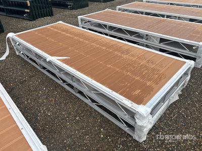Quantity of (2) 2024 BYT BDF410 4 ft x 10 ft Aluminum Boat Dock Section Kit (Unused)