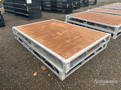 Quantity of (2) 2025 BYT BDF6 6 ft x 8 ft Aluminum Boat Dock Section Kit (Unused)