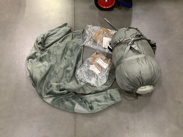 (57) Jackets, (3) Sleep Systems, (19) Poncho Liners & Assorted Items