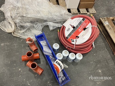 (2) 50 ft Rubber Water Hose, (5) Refrigerant R-134a Cartridges + Hardware معدات انتاج