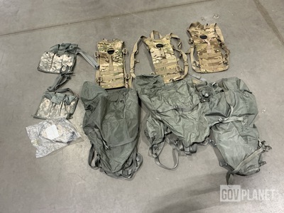 (86) Hydration System Carriers, (170) Bandoleer Ammo Pouches & Assorted Items