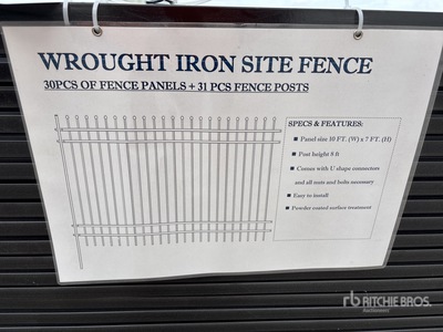 Quantity of (30) 2025 GLWF100730 10 ft x 7 ft Welded Steel Fencing (Unused)