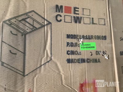 (4) Lorell LLR69605 Free Standing Fixed Pedestal File Cabinets