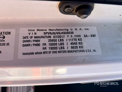 2018 Hino 268 4x2 Platte vrachtwagen
