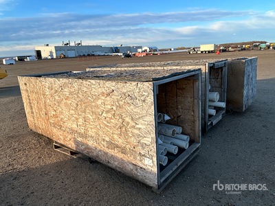 Quantity of (3) Crates of 4 - 8 in. PVC Sch 40 Tubo