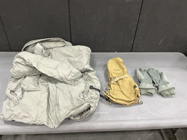 (25) Pairs of Mittens, (3) Parkas, (2) Pairs of Trousers & Assorted Items