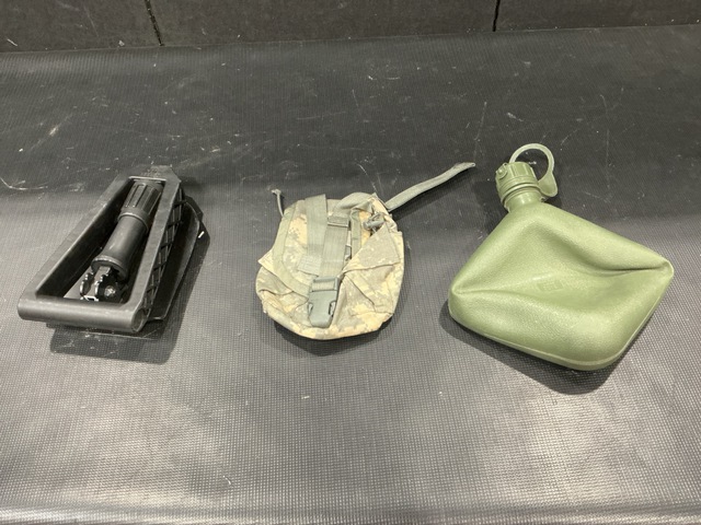 (19) Entrenching Tools, (16) Tool Carriers, (83) Canteens & (25) Pouches