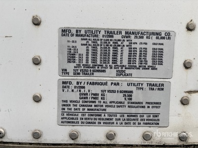 2006 Utility 52 ft T/A Dry Van Trailer