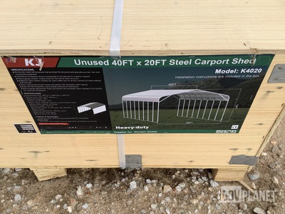 KJ K4020 Steel Carport Shed - Unused