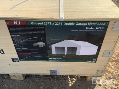 KJ K2223 Double Garage Metal Shed - Unused