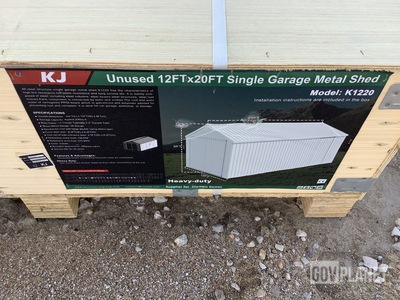 KJ K1220 Single Garage Metal Shed - Unused