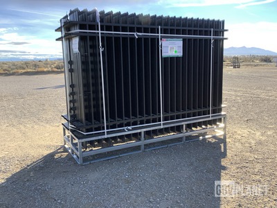 (30) Pieces of Galvanized Steel Garden/Public Space Fence w/(31) Post Connectors