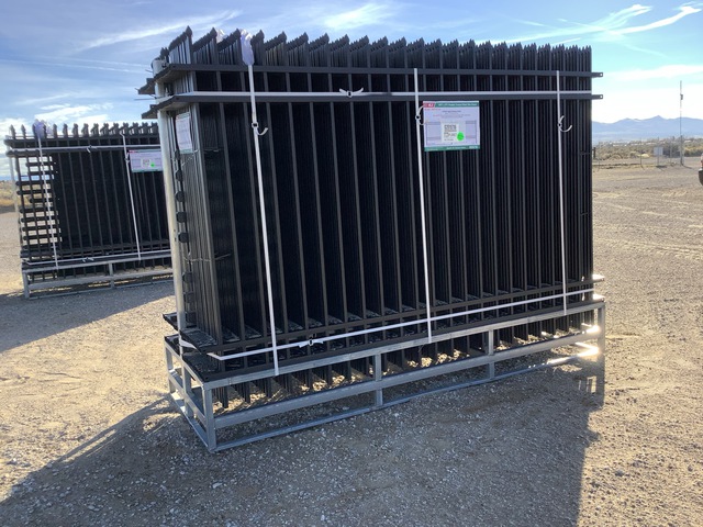 (30) Pieces of Galvanized Steel Garden/Public Space Fence w/(31) Post Connectors