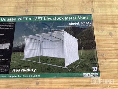 KJ K1912 Livestock Metal Shed - Unused