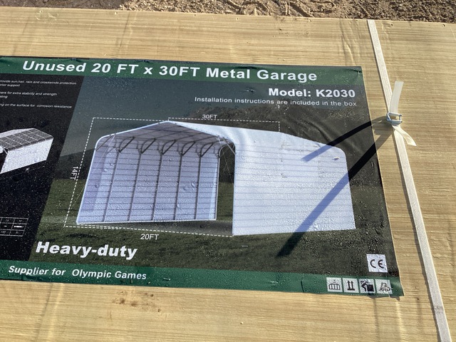 KJ K2030 Metal Garage - Unused