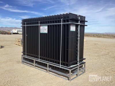 (30) Pieces of Galvanized Steel Garden/Public Space Fence w/(31) Post Connectors