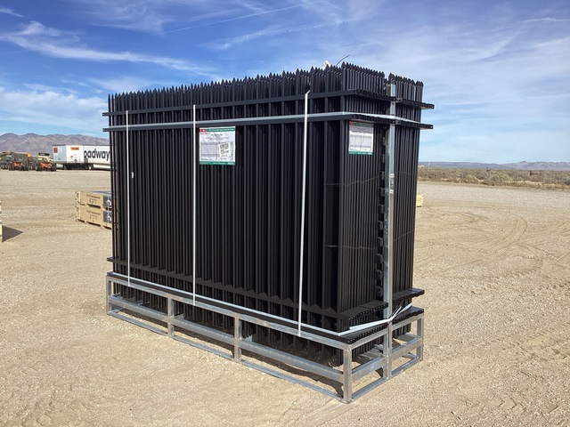 (30) Pieces of Galvanized Steel Garden/Public Space Fence w/(31) Post Connectors