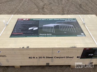 KJ K4020 Steel Carport Shed - Unused