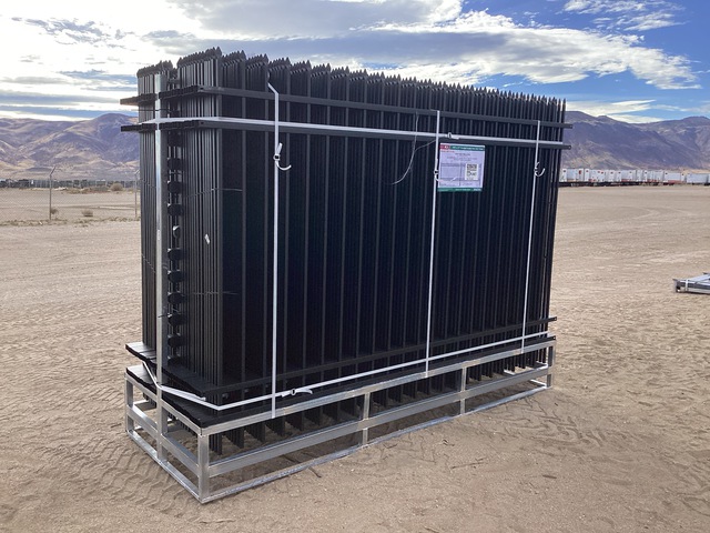 (30) Pieces of Galvanized Steel Garden/Public Space Fence w/(31) Post Connectors