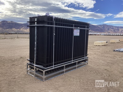 (30) Pieces of Galvanized Steel Garden/Public Space Fence w/(31) Post Connectors