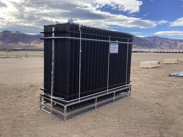 (30) Pieces of Galvanized Steel Garden/Public Space Fence w/(31) Post Connectors