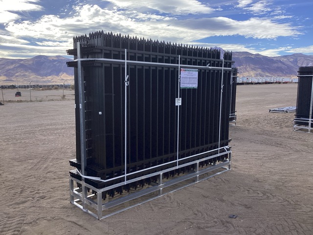 (24) Pieces of KJ Powder Coated Steel Fence w/(25) Post Connectors - Unused