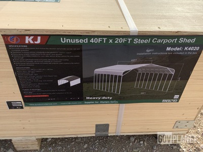 KJ K4020 Steel Carport Shed - Unused