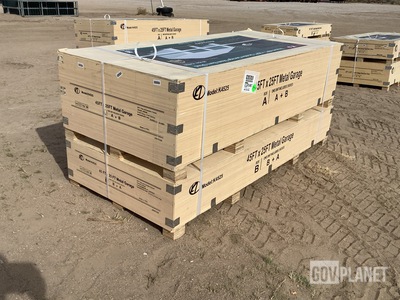 KJ K4525 Double Garage Steel Barn Shed - Unused