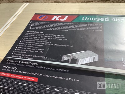 KJ K4525 Double Garage Steel Barn Shed - Unused