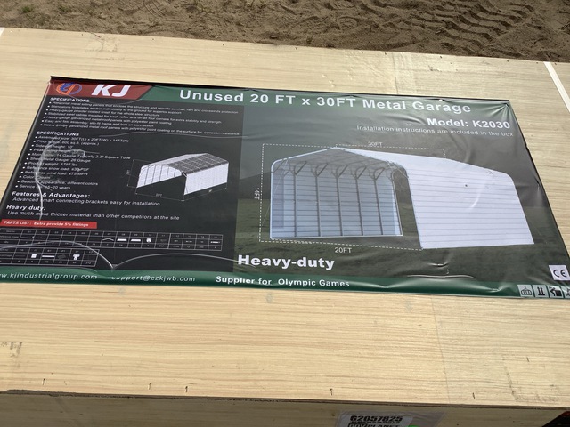 KJ K2030 Metal Garage - Unused