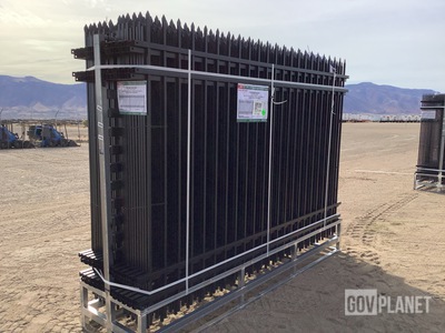 (24) Pieces of KJ Powder Coated Steel Fence w/(25) Post Connectors - Unused