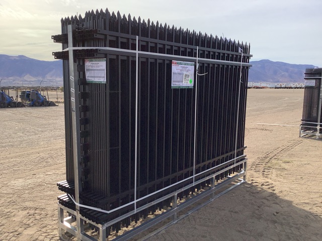 (24) Pieces of KJ Powder Coated Steel Fence w/(25) Post Connectors - Unused